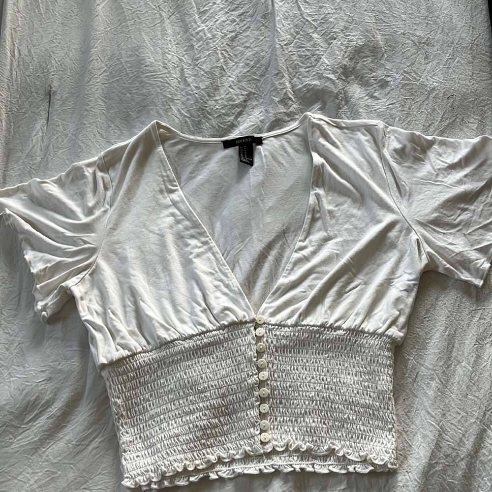 White crop top